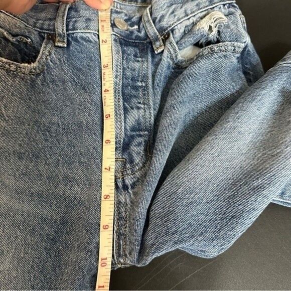 PACSUN HIGH RISE STRAIGHT DISTRESSED DENIM JEANS 23/XXS Grunge - Picture 8 of 16